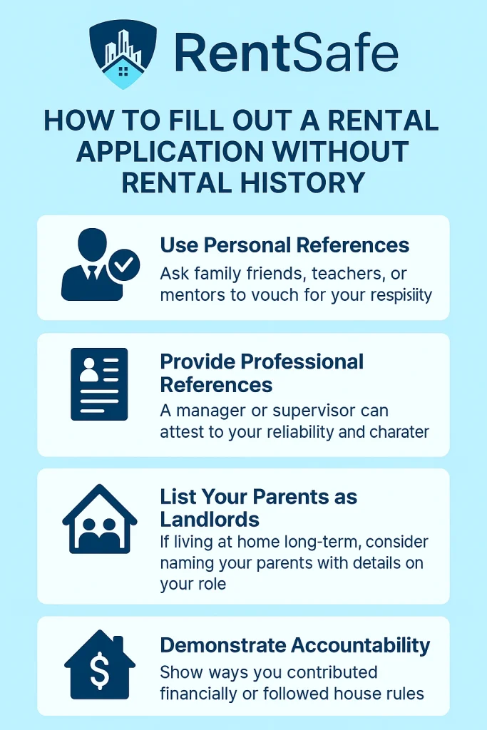 How to Fill Out a Rental Application if Living with Parents Infographic